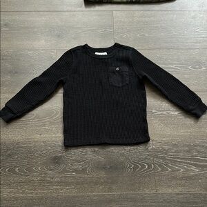 Old Navy Black Long Sleeve waffle thermal